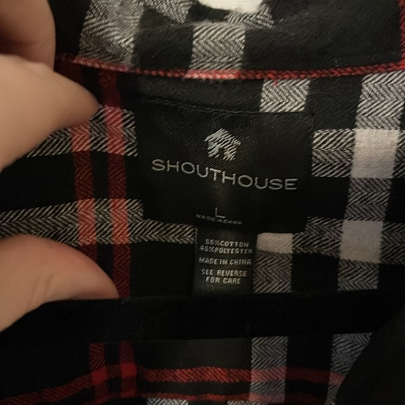 Southhouse men’s large button-down plaid shirt - Picture 3 of 5